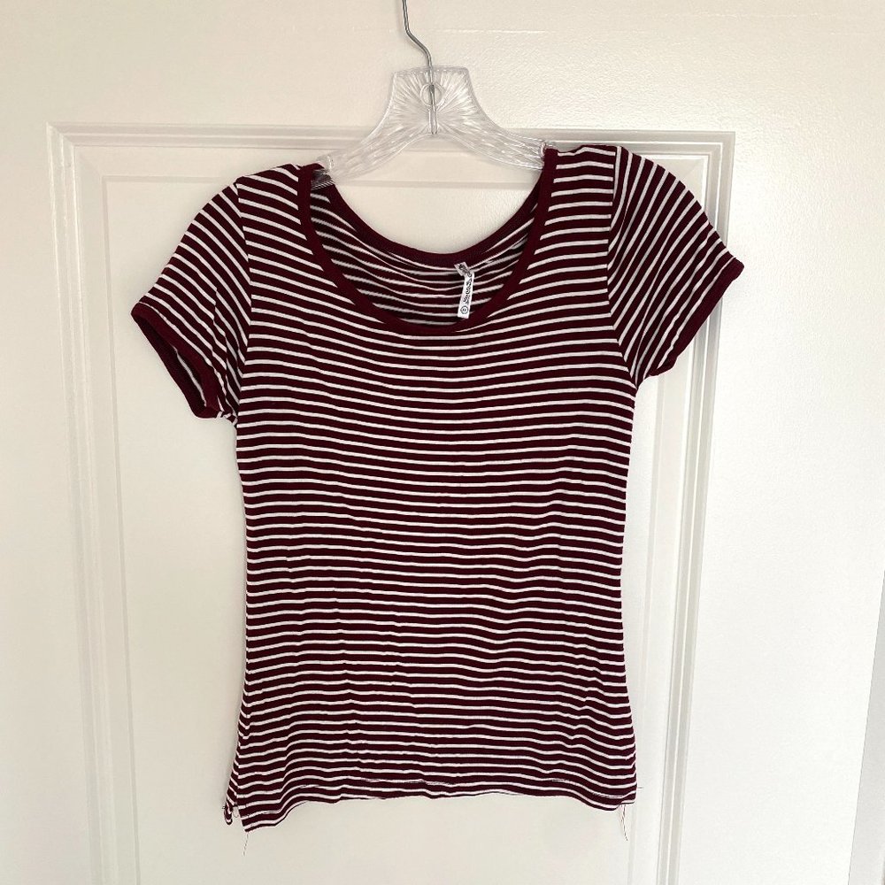 Maroon Striped Shirt